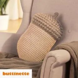 Häkelanleitung ? Eichel-Kissen aus Woll Butt Versailles Big