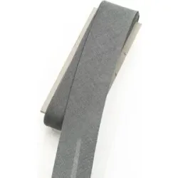 buttinette Baumwoll-Schrägband, grau, Breite: 3 cm, Länge: 5 m