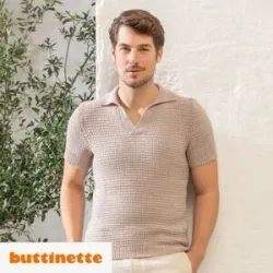 Strickanleitung ? Polo-Shirt aus Woll Butt Primo Sina