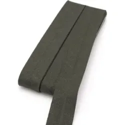 buttinette Baumwoll-Schrägband, dunkelgrau, Breite: 2 cm, Länge: 5 m