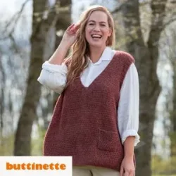 Strickanleitung ? XL-Kuschelpullunder aus Woll Butt Primo Ava