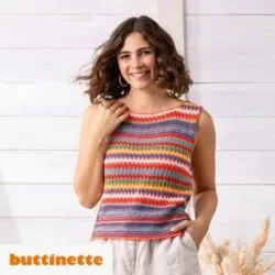 Strickanleitung ? Shirt im Boho Style aus Woll Butt Pearl