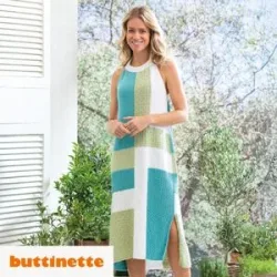 Strickanleitung ? Neckholderkleid aus Woll Butt Primo Linda