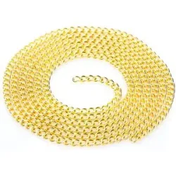 Gliederkette, gold, 2 x 4 mm, 1 m