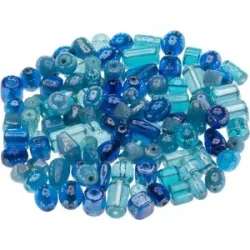 Glasperlenmix, blau, 8?22 mm, 100 g