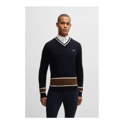 BOSS Equestrian Pullover Harward - Sky Captain -  Grösse: M