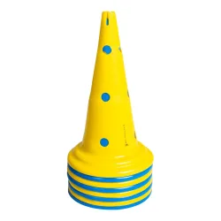 Waldhausen XL Pylonen 8er-Set inkl. Tragetasche - Blau/Gelb -
