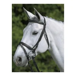 Star Diamond Trensenzaum - Schwarz/Weiss -  Farbe: Schwarz/Weiss, Grösse Zaum: Pony