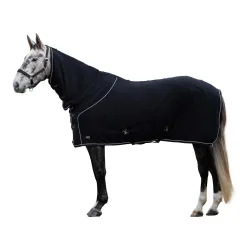 Fleecedecke mit Halsteil CovallieroTherm - Schwarz -  Grösse Pferdedecke: 135 cm