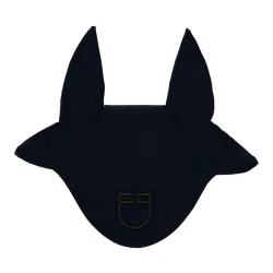 Equestro Ohrenkappe Logo - Navy/Schwarz -  Grösse Ohrengarn: Pony, Farbe: Navy/Schwarz
