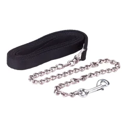 Kerbl Führleine mit Kette - schwarz Farbe: Schwarz, Grösse: One Size
