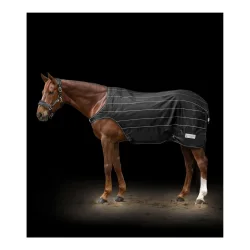 Waldhausen Reflex Führmaschinendecke - Schwarz/Silbergrau -  Grösse Pferdedecke: 125 cm