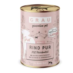 Grau - Generation Pet Nassfutter Rind Pur - Natur -  Inhalt: 6 x 400 g