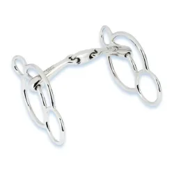 Stübben 3-Ring Pessoatrense Easy Control doppelt gebrochen - Silber -  Gebisslängegrösse: 13.5 cm