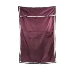 Kentucky Boxenwandvorhang wasserdicht classic mit Taschen - Bordeaux -  Farbe: Bordeaux, Grösse: 135x200cm