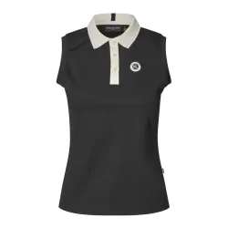 Kingsland Ärmelloses Polo Pique Top KLLaura Damen - Black -  Grösse: M