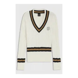 BOSS Equestrian Strick Jumper Paula Cable Damen - Soft Cream -  Grösse: XS