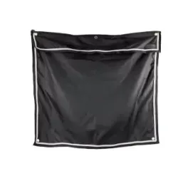 Kentucky Boxenwandvorhang wasserdicht classic kurz - Schwarz -  Grösse: 135x125 cm, Farbe: Schwarz