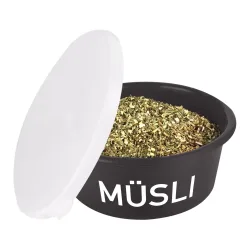 Waldhausen Müsli-Schale mit Deckel - Grau -  Inhalt: 5 Liter, Farbe: Grau