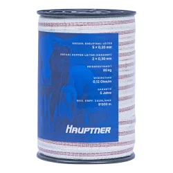 Hauptner Weidezaunband PremiumLine XL - Weiss/Rot -