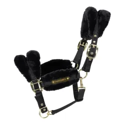 Kentucky Halfter Nylon sheepskin soft - Schwarz -  Farbe: Schwarz, Grösse Halfter: Full