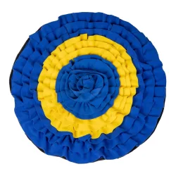 QHP Schnüffelmatte für Pferde - Blau/Gelb -
