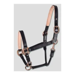 X-Line Lederhalfter Rosé - schwarz Grösse Halfter: WB
