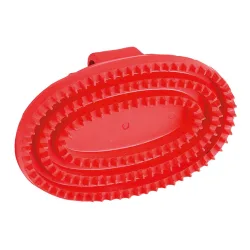 Kerbl Gummistriegel oval - rot Grösse: One Size, Farbe: Rot