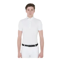 Equestro Turniershirt Hunt Polo Kurzarm Herren - Weiss -  Grösse: XXL