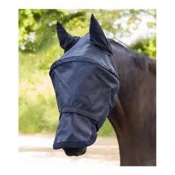 Waldhausen Fliegenmaske Premium Space mit Ohrenschutz und Nasenschutz - Schwarz -  Grösse Pferd: WB, Farbe: Schwarz