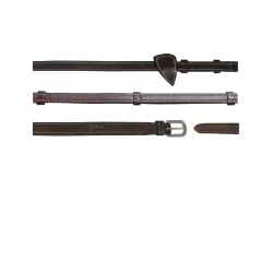 Dy'on Lederzügel 1/2'' mit Griff WO coll - Braun -  Grösse Pferd: Cob, Farbe: Braun