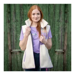 Soulhorse Teddyfleece Weste Rainbow Unicorn - Cream/Lovely Lilac -  Farbe: Cream/Lovely Lilac, Grösse: XL