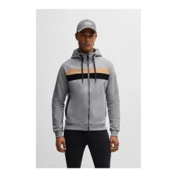 BOSS Equestrian Sweatshirtjacke River - Greymelange -  Grösse: M
