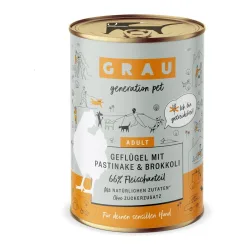 Grau - Generation Pet Nassfutter Geflügel mit Pastinake und Brokkoli - Natur -  Inhalt: 6 x 400 g