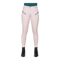 QHP Reithose Jace Kniegrip Damen - Beige -  Grösse Bekleidung Damen: 34