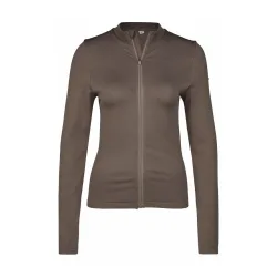 Eskadron Trainigsshirt Zip Seamless Damen - Smoke Taupe -  Farbe: Smoke Taupe, Grösse: XS