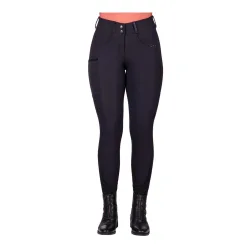 QHP Reithose Kae Vollbesatz Damen - Schwarz -  Farbe: Schwarz, Grösse Bekleidung Damen: 34