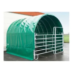 Growi®-Rundbogen-Weidezelt 3,60 x 3,60 x 3,25 m OHNE PANELS - Grün -