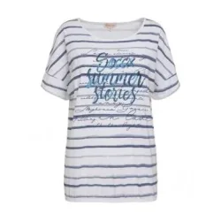 Soccx Oversize-Shirt 1/2 Mykonos Damen - opticwhite - Weiss -  Grösse Bekleidung Damen: S