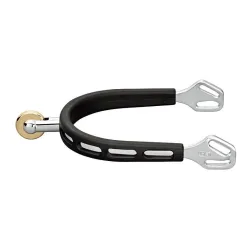 Sprenger Sporen Ultra Fit Extra Grip mit Rad Comfort - 25 mm - Schwarz/Silber -