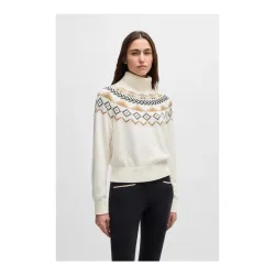 BOSS Equestrian Pullover Rollkragen Anuk - Soft Cream -  Grösse: S