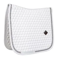 Kentucky Schabracke glitzer band Dressur - Weiss/Silber -  Grösse: One Size, Farbe: Weiss/Silber