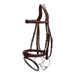 Dy'on Anatomische Trense mit kombiniertem Reithalfter US - Brown -  Farbe: Brown, Grösse: Cob
