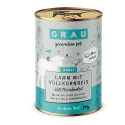 Grau - Generation Pet Nassfutter Lamm mit Vollkornreis - Natur -  Inhalt: 6 x 400 g