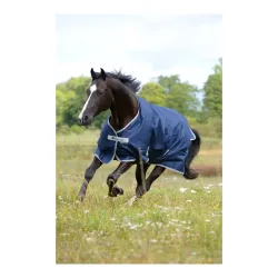 Bucas Weidedecke FREEDOM Turnout 150g - navy/silber Grösse Pferdedecken: 135 cm