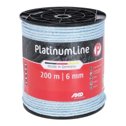AKO PlatinumLine Weidezaunseil geflochten - Weiss/Blau -