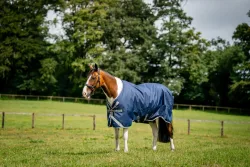 Horseware Weidedecke Amigo® 1200D 100g - Navy/Titanium Grey & Silver -  Grösse: 130 cm