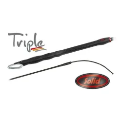Fleck Dressurgerte Triple Solid/ Nylongespinst fest mit TripleBalance-Griff - Schwarz -