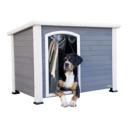 Kerbl Pet Hundehütte Kenny - Weiss/Grau -