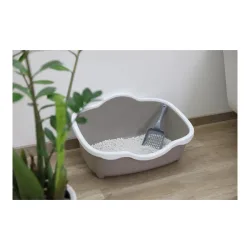 Kerbl Pet Katzentoilette Très Chic Open - Taupe/Weiss -